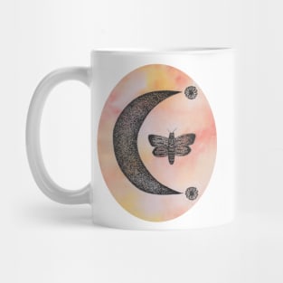 Tie dye dotwork moon Mug